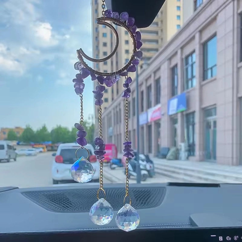 Elegant Moon Crystal Pendant Wall Art | Home Decor