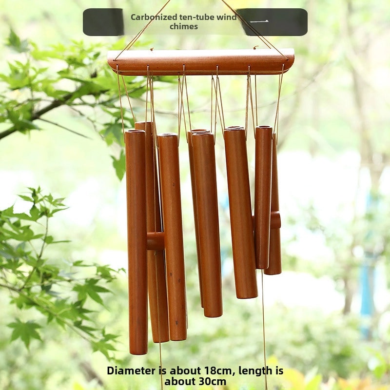 Bamboo Wind Chime Decorative Hanging Ornament Feng Shui Lucky Gift Bamboo Tube Bell | Home Decor