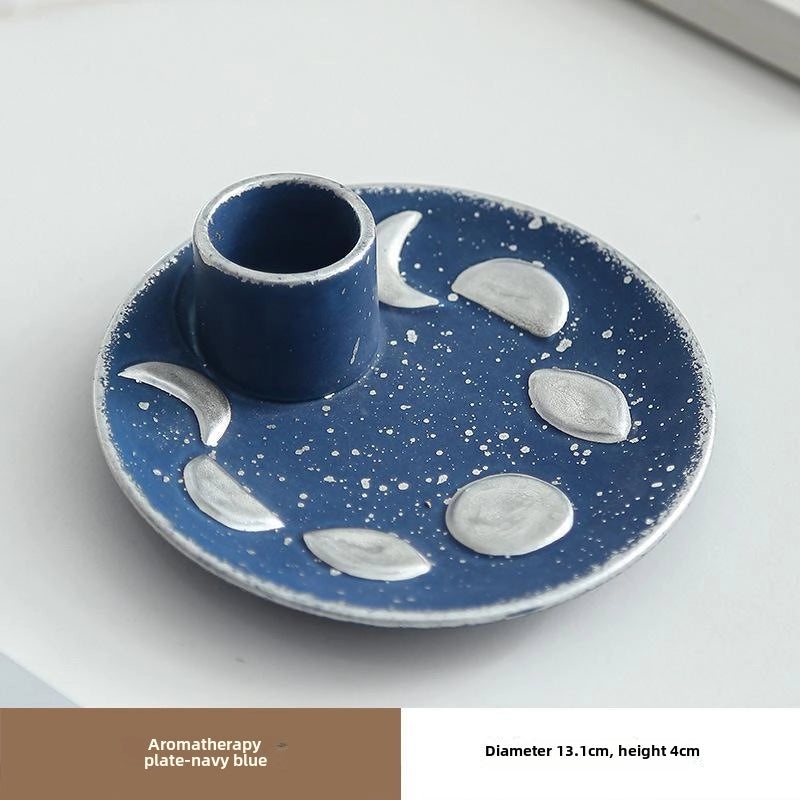 Ceramic Holy Wood Incense Burner with Sage Base and Burning Tray from Peru | Home Decor & Incense Accessories