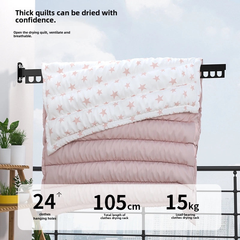 Invisible Retractable Folding Clothes Hanger for Outdoor Balcony Window | Home & Garden Accessories