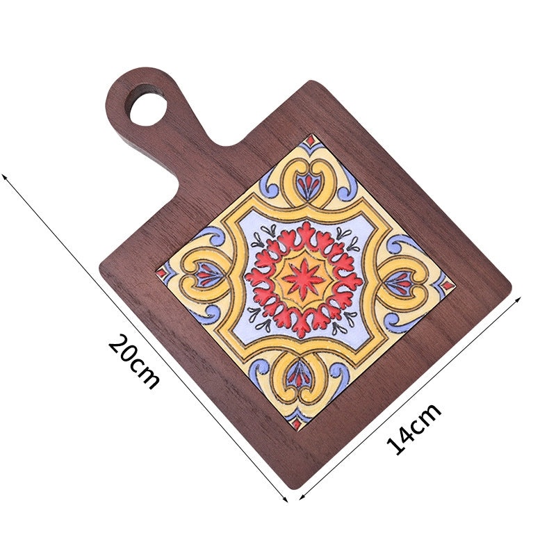 Stylish Geometric Wooden Placemat Single Piece|Home & Kitchen Accessories