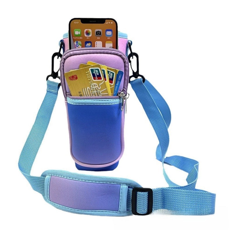 40oz Ice Cream Cup Neoprene Bottle Cover with Adjustable Shoulder Strap Crossbody Phone Bag Protective Cover|Accessories & Bags
