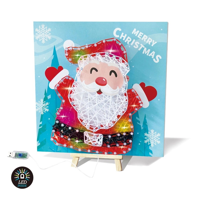 Christmas Drawing Board with Santa Claus and Elk Plastic Figurines|Holiday Decorations