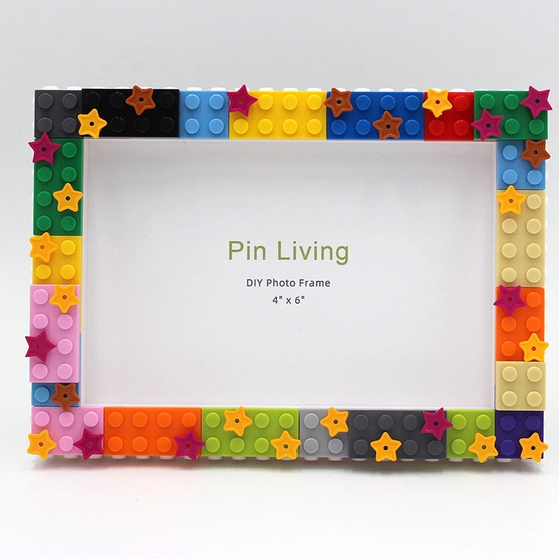 Vibrant Color Block Plastic Photo Frames for Casual Home Decor|Home Decor & Photo Frames