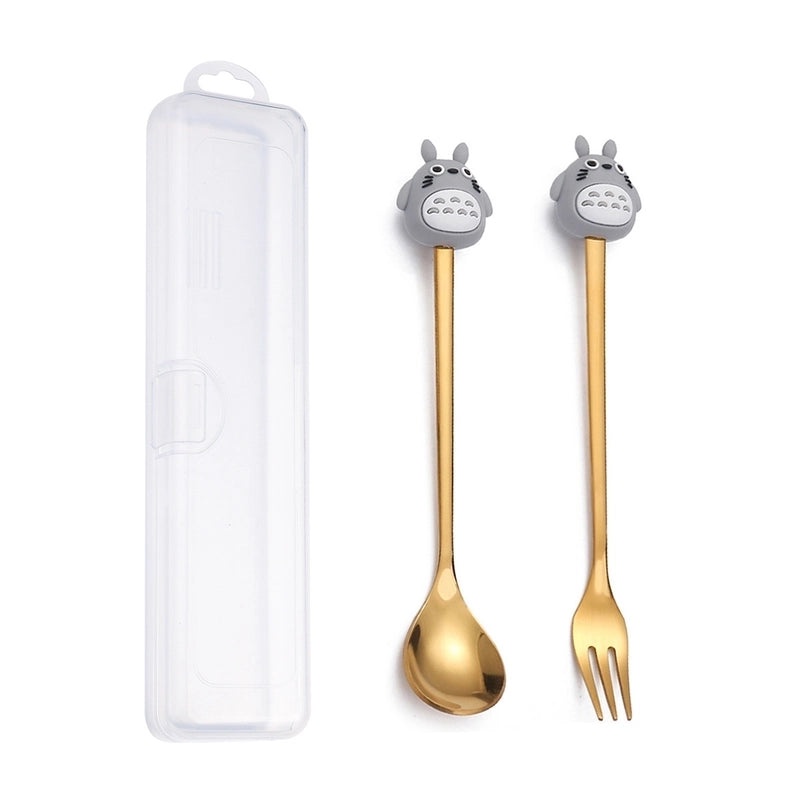 Festive Animal Santa Claus Stainless Steel Cutlery Set 2 Pieces|Kitchen & Dining Tableware