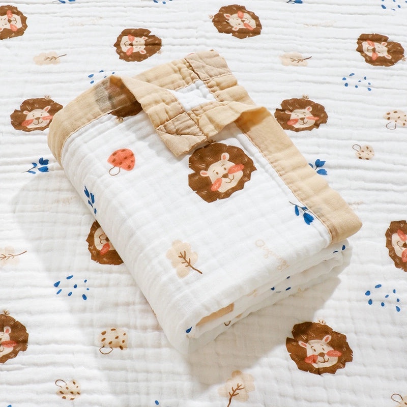Newborn Baby Cotton Gauze Hooded Bath Towel Blanket Soft Absorbent Baby Bath Wrap|Baby Bath Towels & Accessories