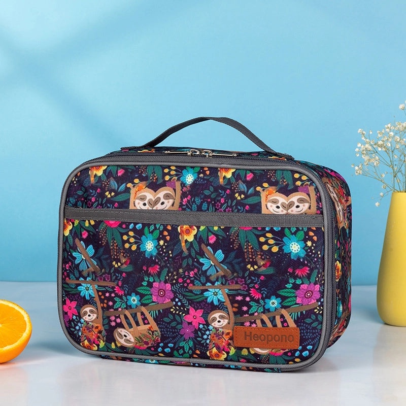 Leopard Print Insulated Lunch Bag Portable Cooler Bag for Students|Lunch Bags