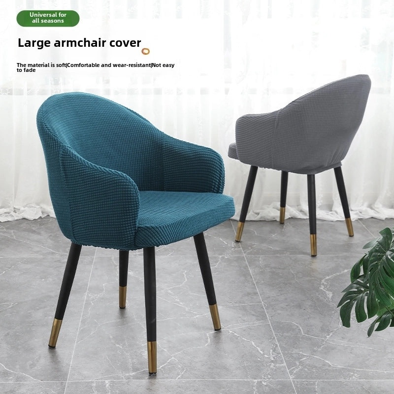Modern Elastic Full Armrest Chair Cover, Curved Backrest Protector for Dining Table and Stool|Home & Living > Furniture Accessories