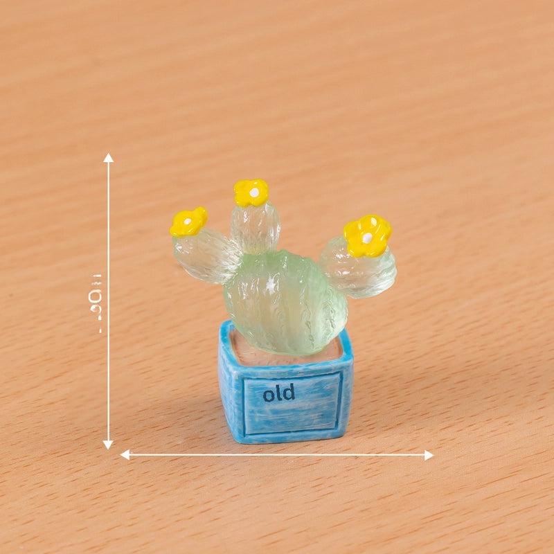 Miniature Fluorescent Cactus Hairpin Creative Micro Landscape Desktop Garden Ornament|Home Decor Accessories