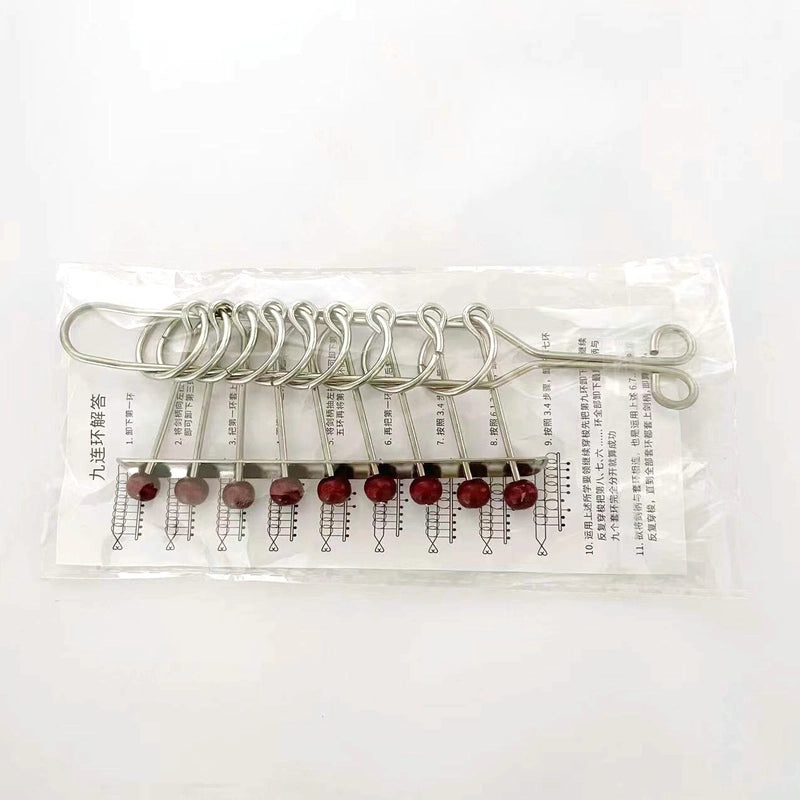 Metal Puzzle Buckle Set 8 Pieces | Educational Toys&Games