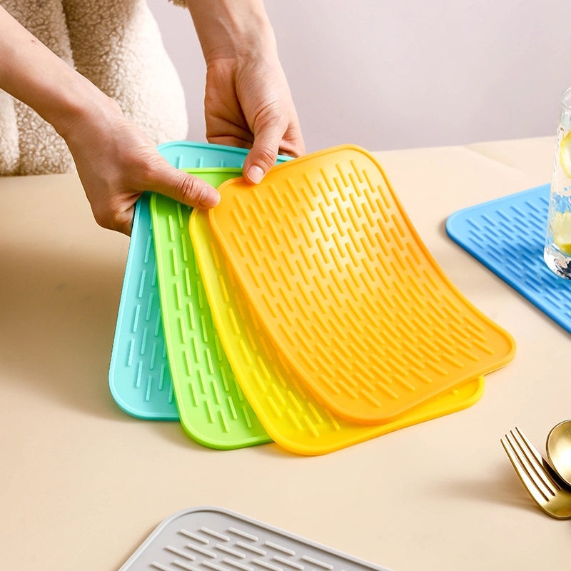 Silicone Heat Insulation Mat Non-Slip Durable Waterproof Coaster Plate Bowl Mat for Dining Table | Kitchen Accessories