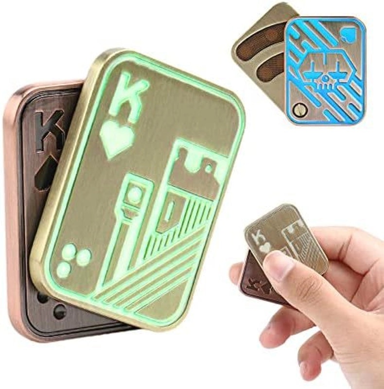 Magnetic Metal Fingertip Gyro Decompression Toy EDC Push Card Three-layer Sound Wave Pop Coin|EDC Toys & Gadgets