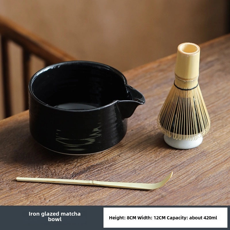 Japanese-style Matcha Bamboo Tea Ceremony Set with Stirring Brush and Wipe | Tea Accessories