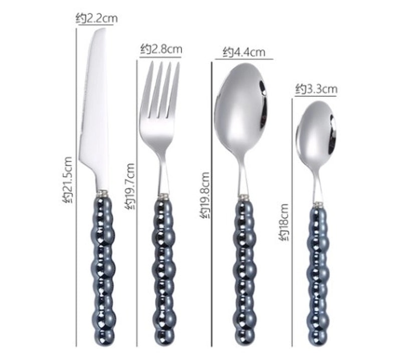 Baroque Style Solid Color Stainless Steel Cutlery Single Piece|Kitchen & Dining Tableware
