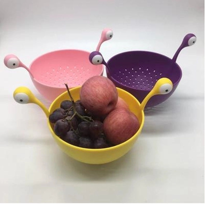 Charming Pastoral Solid Color Plastic Fruit Basket Single Piece|Home & Kitchen Storage & Organization