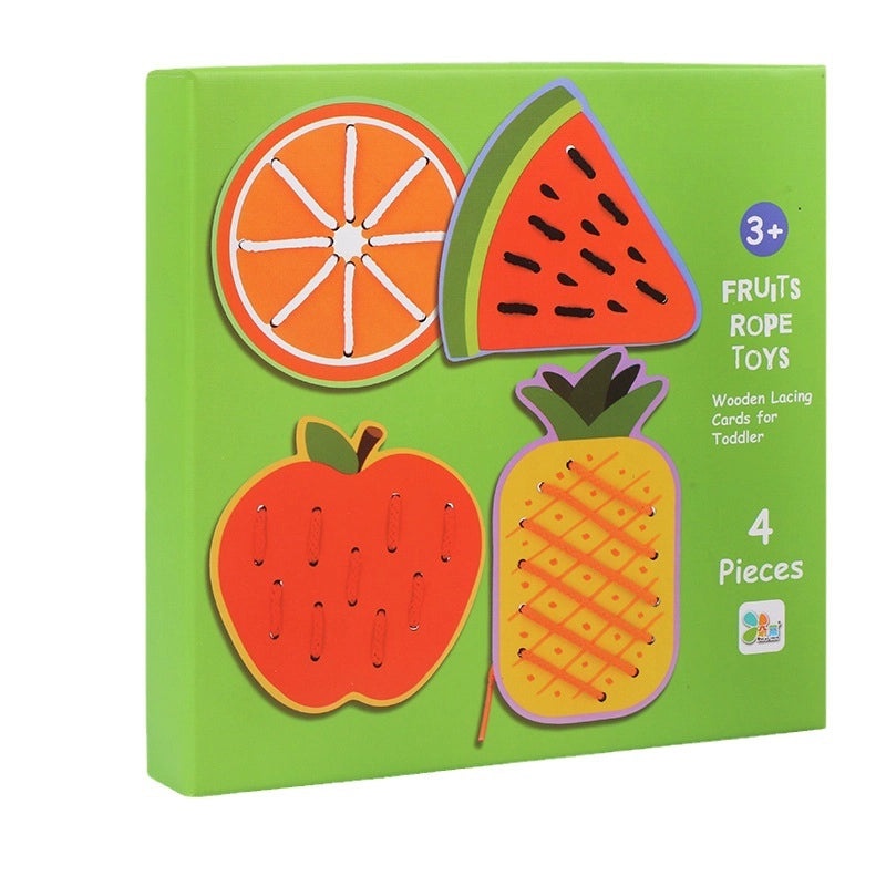 Wooden Fruit Learning Toys for Toddlers Ages 3-6 | Educational Toddler Toys