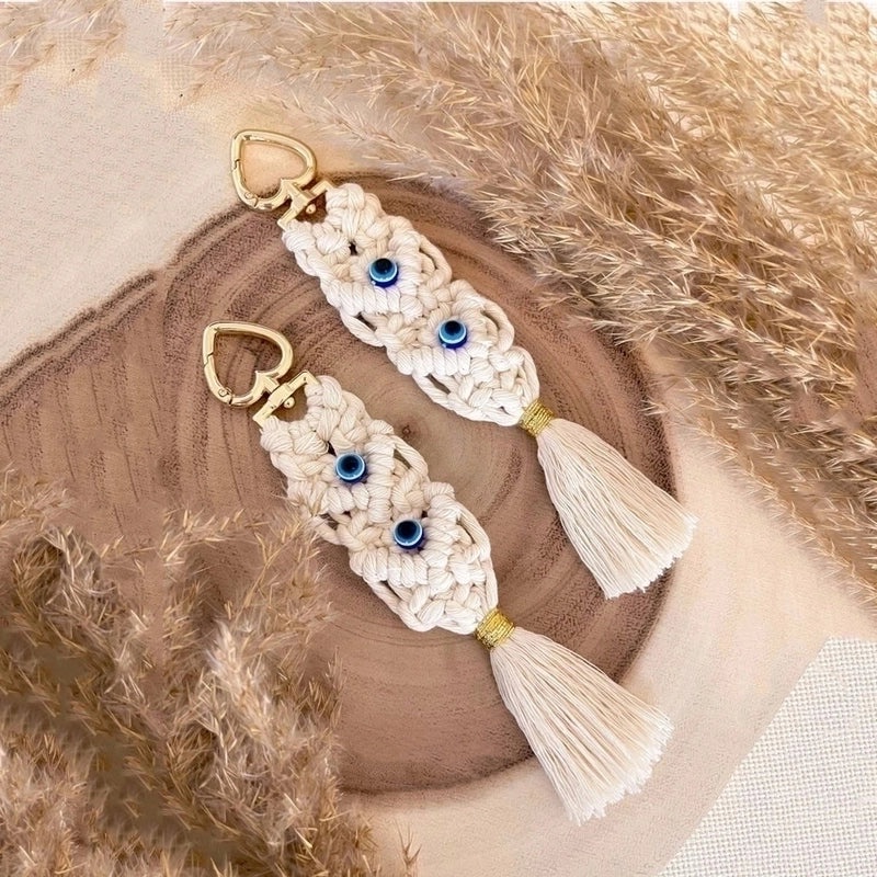 Vintage Evil Eye Cotton Thread Hanging Decoration|Home Decor & Wall Art