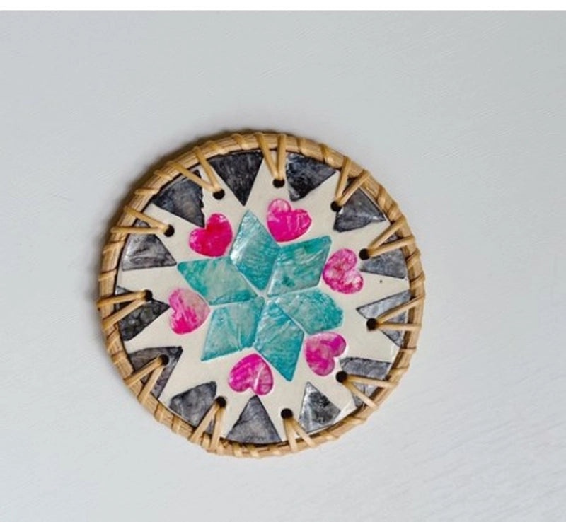 Retro Floral Wooden Placemat Single Piece | Home & Kitchen Tableware