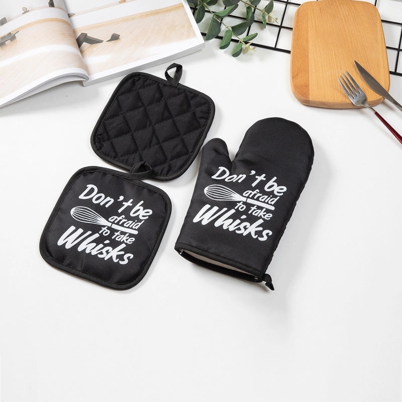 Color Block Heat Resistant Canvas Gloves for Cooking and BBQ | Kitchen & Dining Accessories