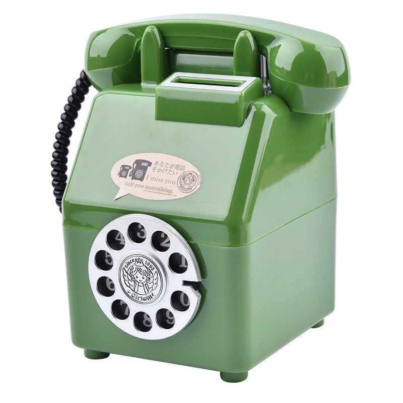 Retro Piggy Bank Telephone Toy Plastic Vintage Style|Toys & Games