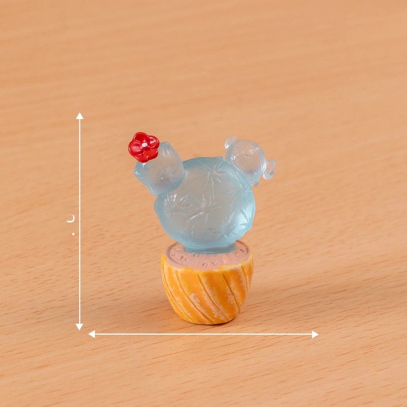 Miniature Fluorescent Cactus Hairpin Creative Micro Landscape Desktop Garden Ornament|Home Decor Accessories