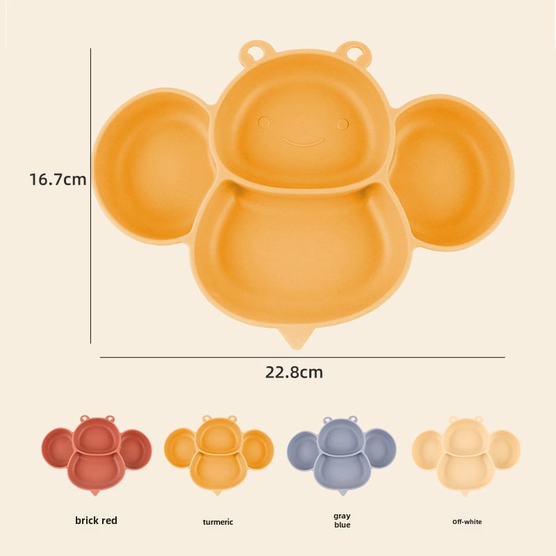 Cute Little Bee Silicone Kids Tableware Set Baby Bowl Cup Spoon Food Grade|Baby Feeding Supplies