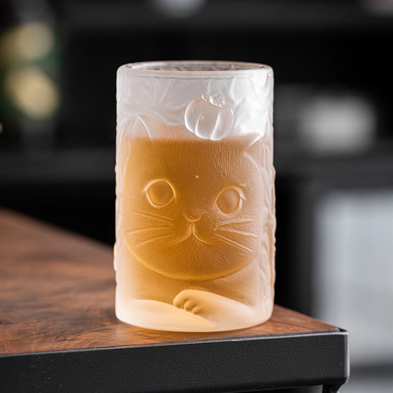 Adorable Cat Glass Tumbler 1 Piece | Drinkware