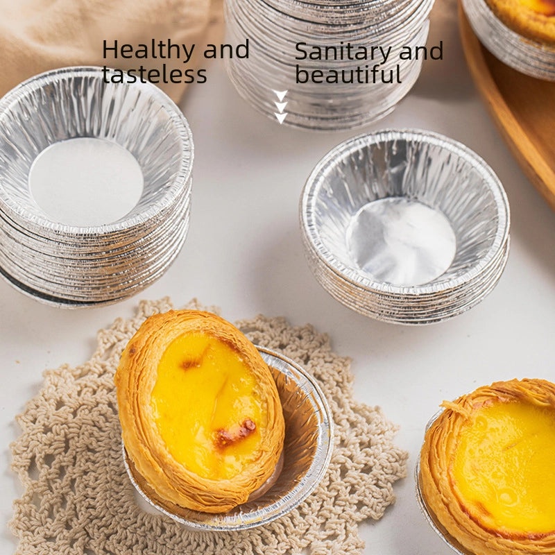 Disposable Aluminum Egg Tart Cups 100pcs | Bakeware & Baking Supplies