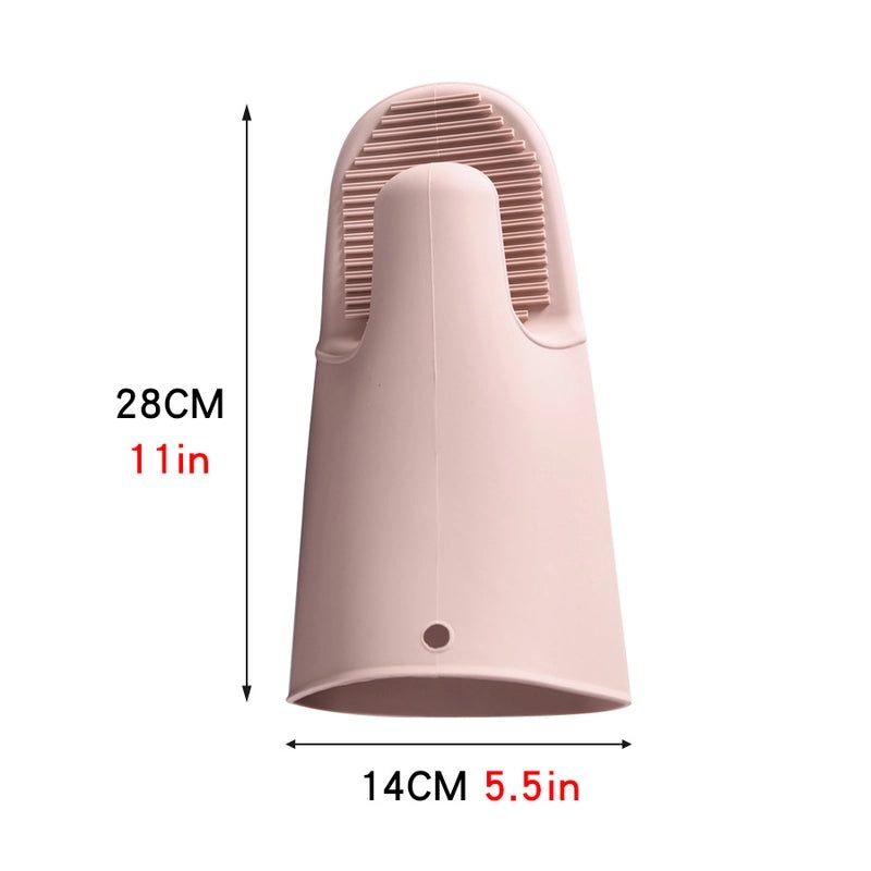 Thickened Silicone Heat-Resistant Gloves with Long Hand Clip for Microwave Oven Bowl Handling|Kitchen & Dining Accessories