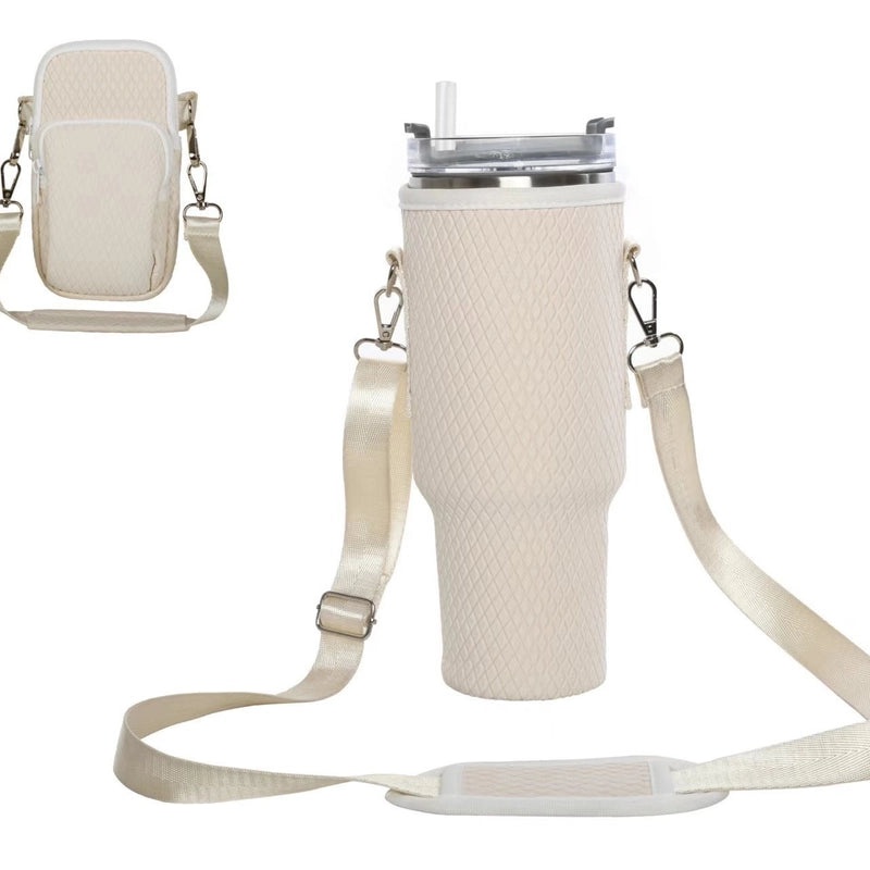 Casual Plain Fabric Coffee Cup Sleeve Single Piece|Drinkware Accessories