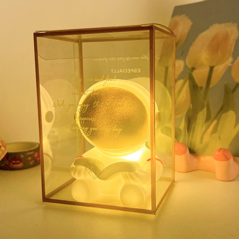 Astronaut Rabbit Night Light Cartoon Desktop Decoration Creative Gift for Kids Birthday Kindergarten|Home Decor & Lighting