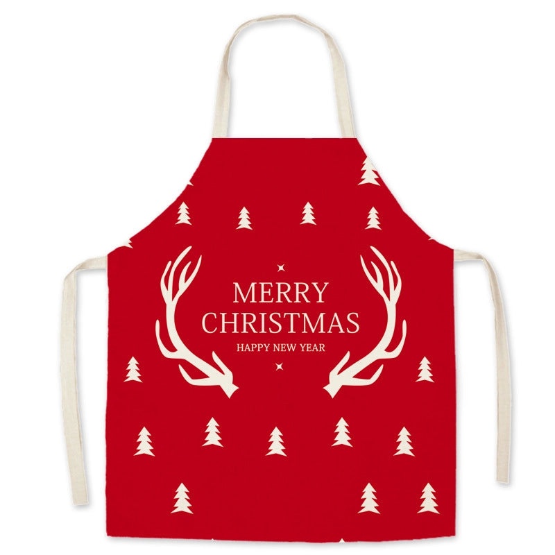 Minimalist Snowflake Christmas Cooking Apron Polyester Fabric 1 Piece | Kitchen Accessories & Cooking Aprons