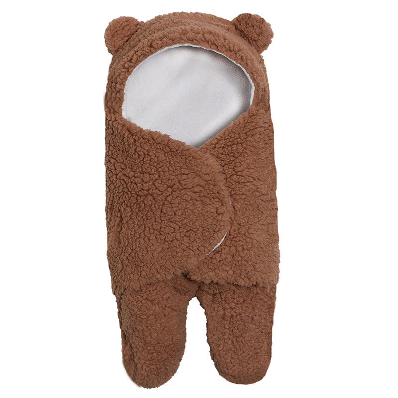 Baby Lamb Plush Sleeping Bag for Newborns Thickened Autumn Winter Swaddle Cover Anti-Scare Soft Infant Sleep Sack|Baby Sleepwear & Swaddles