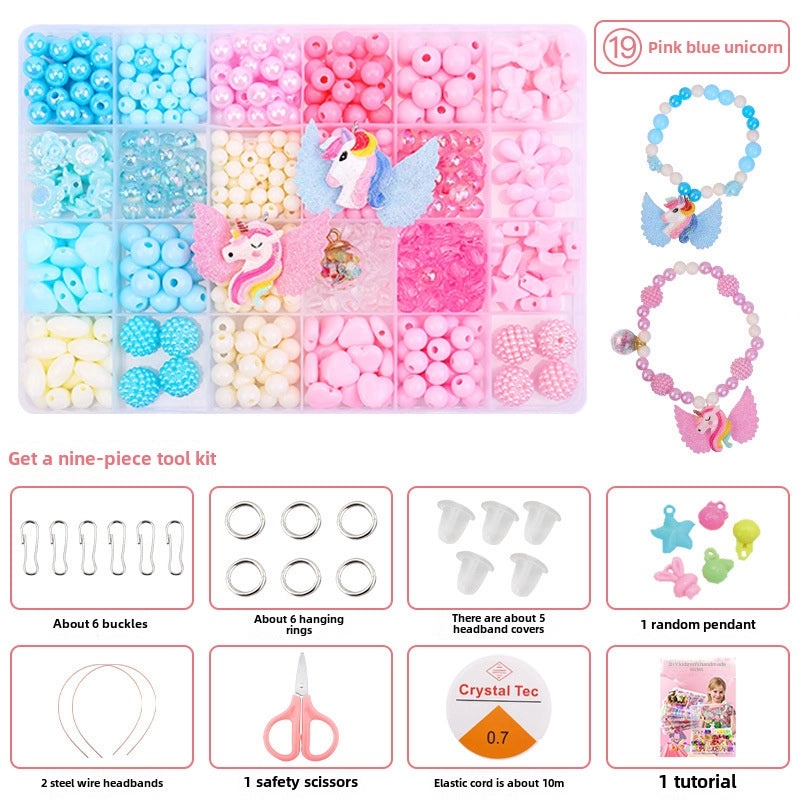 Children's DIY Beaded Educational Toy Kit Handmade Bracelet Necklace Material Package|Kids Crafts & Jewelry Making Kits