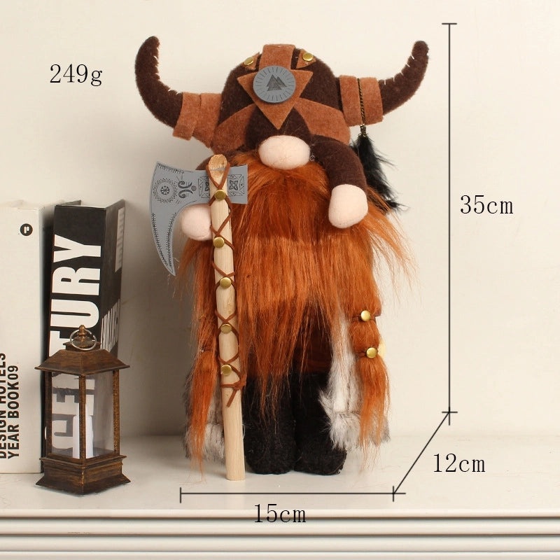 Viking Warrior Gnome Figurine for Cartoon Home Decor|Home Decor & Figurines