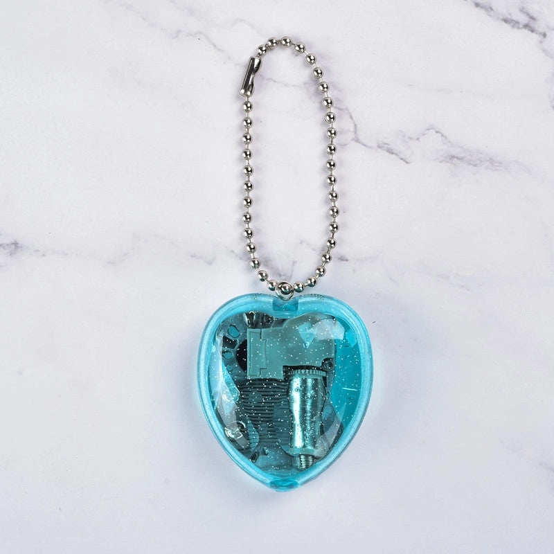 Heart-shaped Music Box Keychain Mini Acrylic Korean Creative Gift for Kids|Accessories & Keychains