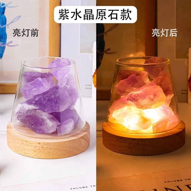 Chinoiserie Style Geometric Crystal Aromatherapy Night Lamp Decorative Lighting Accessories|Home Decor & Lighting