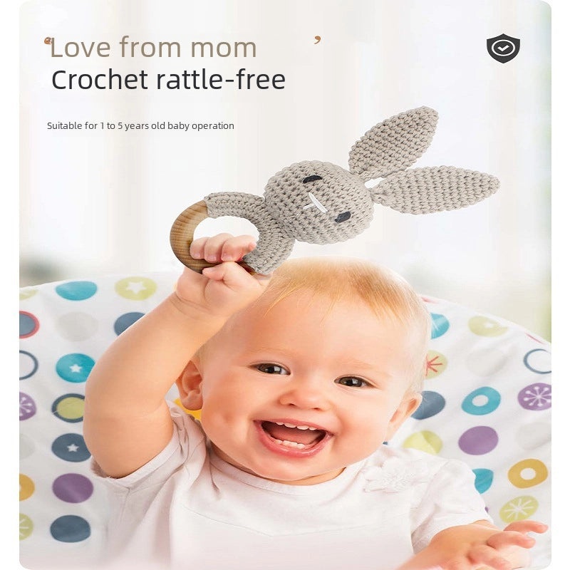 Baby Crochet Animal Rattle Soft Knitted Cartoon Doll Teething Toy for Infant Comfort|Baby Toys & Teethers