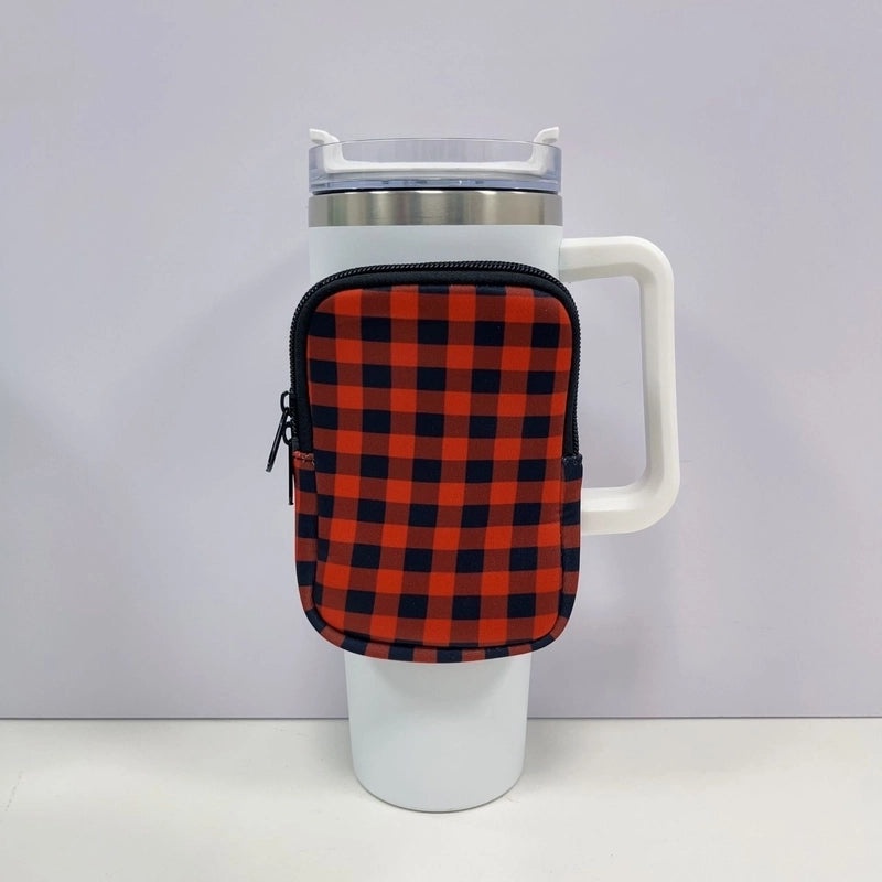 Neoprene 40oz Ice Bully Cup Cover with Coin Purse, Non-slip Elastic Thermos Protector | Drinkware Accessories