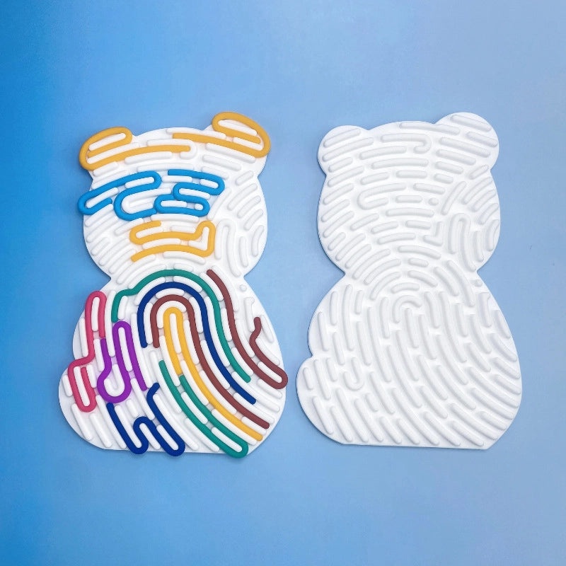 Sensory Silicone Activity Board for Kids | Educational Toy | BPA-Free Food Grade Twist Decompression Tool|儿童感官玩具|益智玩具|减压神器