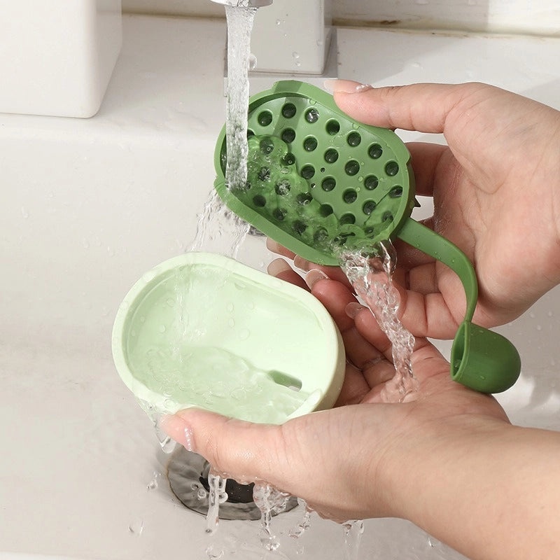 Stylish Geometric TPR Shampoo Brush for Bathing and Hair Care | Bath & Body Accessories