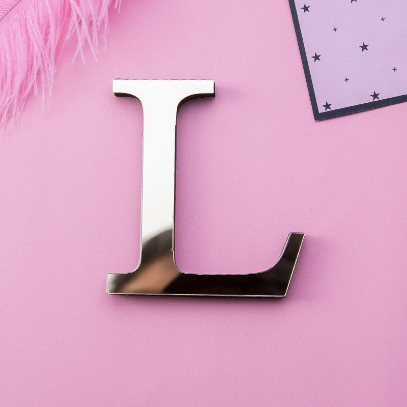 Golden Acrylic Mirror Letters Wall Decal EVA Foam Art Creative Home Decor | Home Decor & Wall Stickers