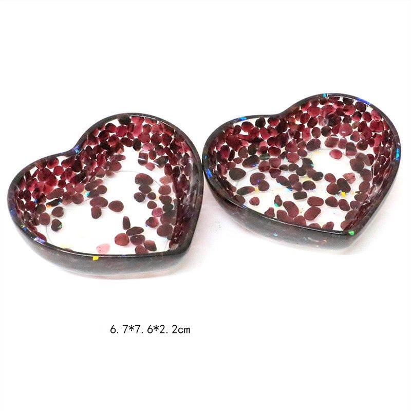 Minimalist Heart Shaped Resin Crystal Pendant Necklace|Jewelry & Accessories