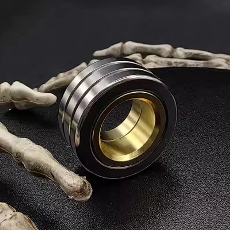 Stainless Steel Pop Coin Fidget Toy | EDC Desk Spinner Ring | Fingertip Gyro Decompression Artifact | Stress Relief Gadget|Fidget Toys