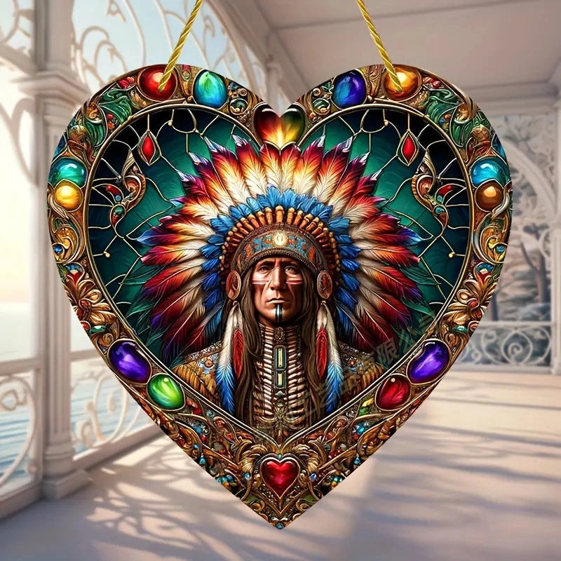 Minimalist Artistic Heart and Tree of Life Acrylic Pendant Window Decoration|Home Decor Accessories