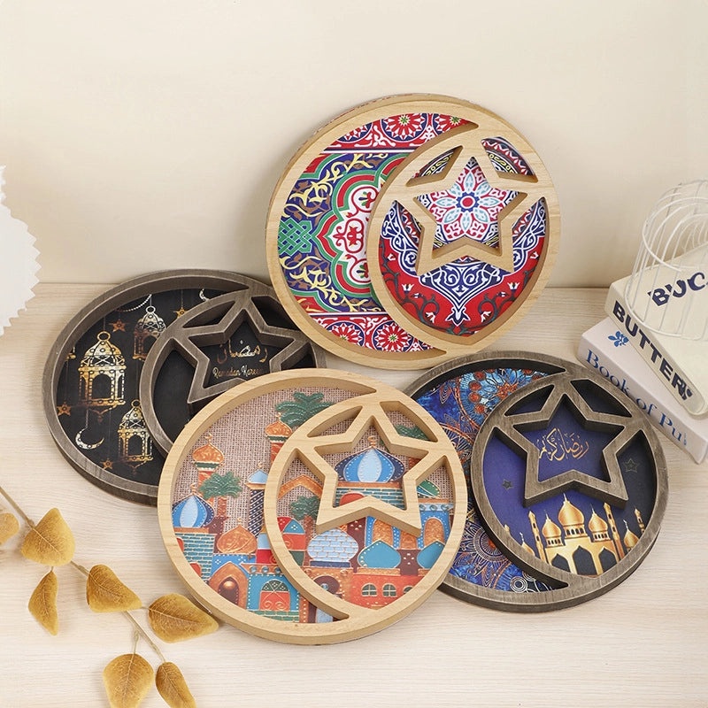 Vintage Star and Moon Wooden Ornament | Home Decor Accessories