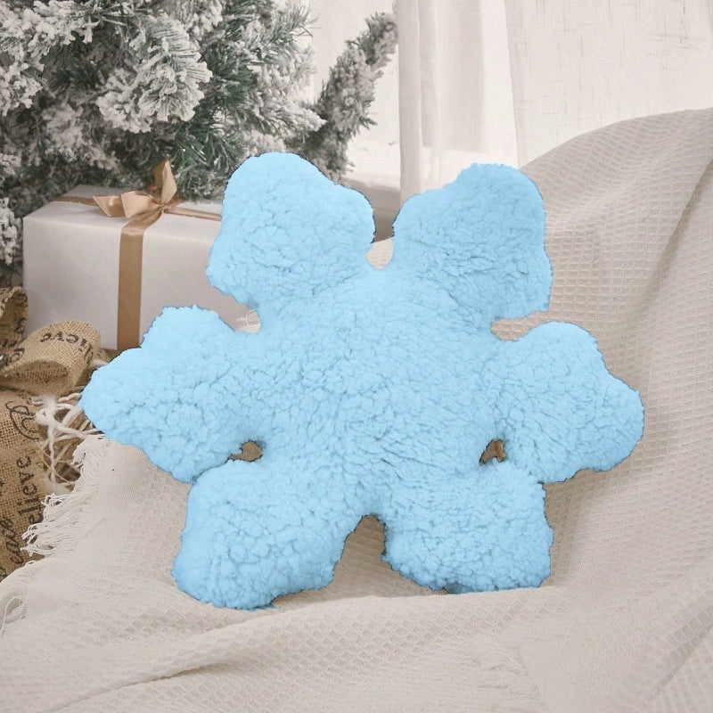 Minimalist Snowflake Plush Throw Pillow for Couch & Sofa | Home Decor & Living Room Accessories