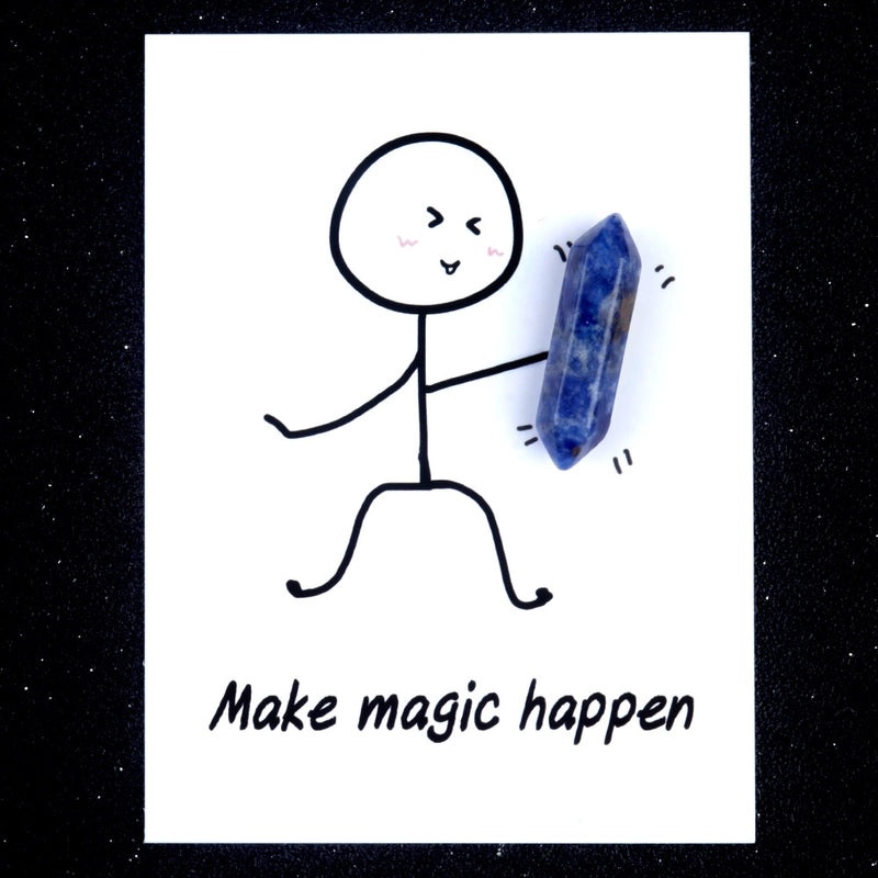 Double Tip Hexagon Prism Smile Gemstone Card Unisex Jewelry Accessory | Unisex Jewelry