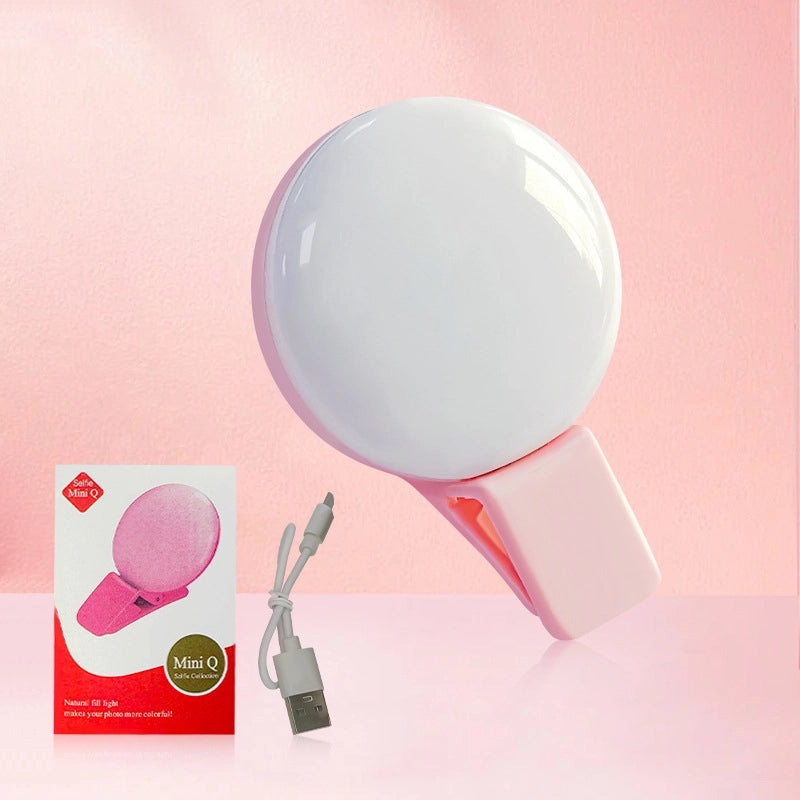 Portable Mini LED Clip-On Phone Selfie Light for Beauty Photography|手机配件