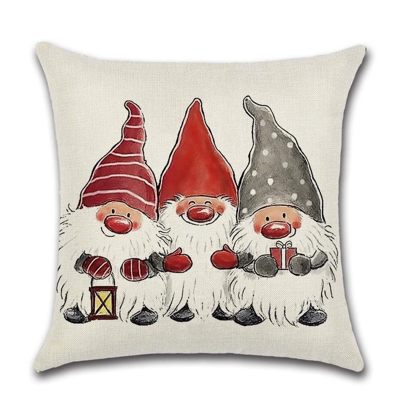 Christmas Linen Pillow Cover for Living Room Office Car Sofa Waist Cushion|Home Decor Cushions
